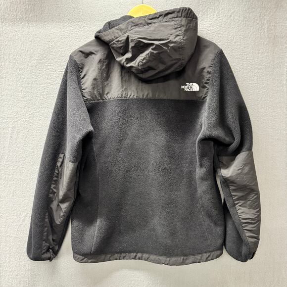 The North Face Jacket Womens Large Black Denali Fleece Hooded Polartec Full Zip - Picture 3 of 10